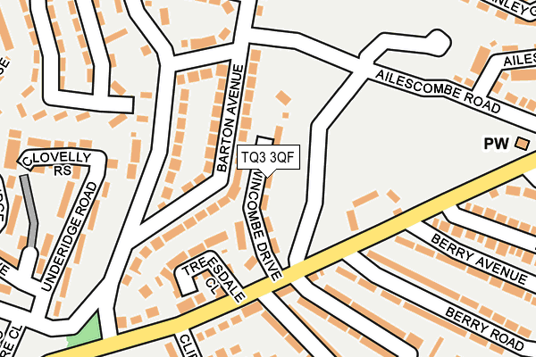 TQ3 3QF map - OS OpenMap – Local (Ordnance Survey)