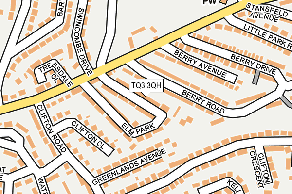 TQ3 3QH map - OS OpenMap – Local (Ordnance Survey)