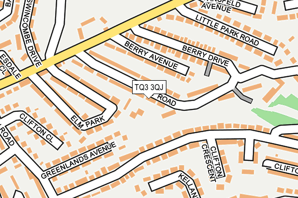 TQ3 3QJ map - OS OpenMap – Local (Ordnance Survey)