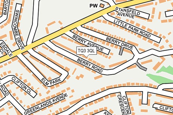 TQ3 3QL map - OS OpenMap – Local (Ordnance Survey)