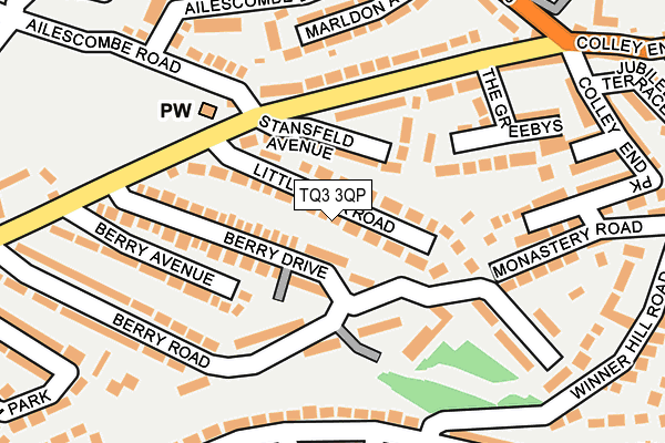 TQ3 3QP map - OS OpenMap – Local (Ordnance Survey)