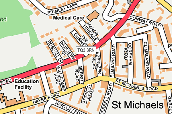 TQ3 3RN map - OS OpenMap – Local (Ordnance Survey)