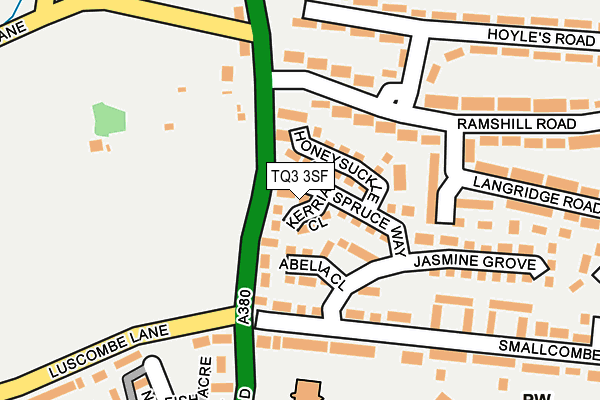TQ3 3SF map - OS OpenMap – Local (Ordnance Survey)