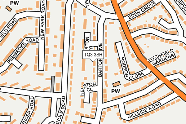 TQ3 3SH map - OS OpenMap – Local (Ordnance Survey)