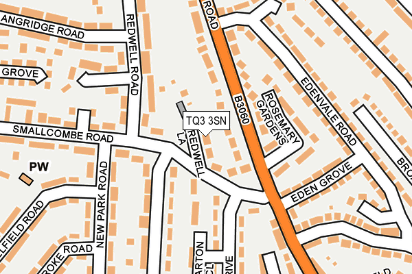 TQ3 3SN map - OS OpenMap – Local (Ordnance Survey)