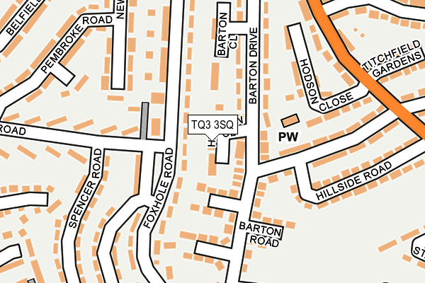 TQ3 3SQ map - OS OpenMap – Local (Ordnance Survey)