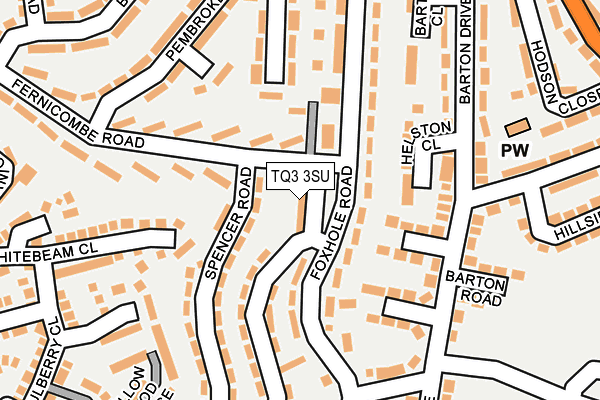 TQ3 3SU map - OS OpenMap – Local (Ordnance Survey)