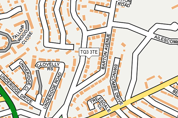 TQ3 3TE map - OS OpenMap – Local (Ordnance Survey)