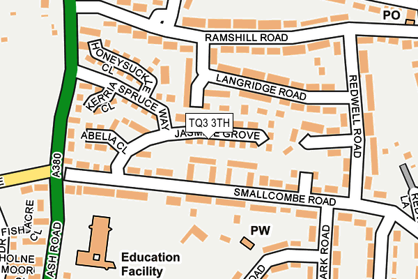 TQ3 3TH map - OS OpenMap – Local (Ordnance Survey)
