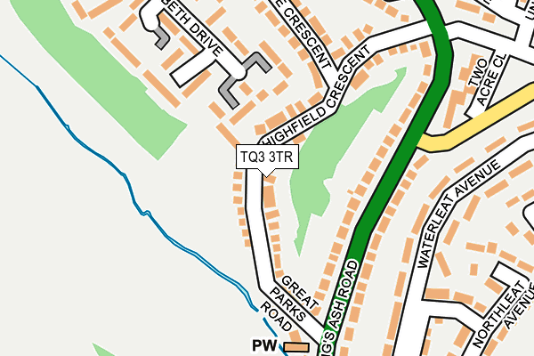 TQ3 3TR map - OS OpenMap – Local (Ordnance Survey)