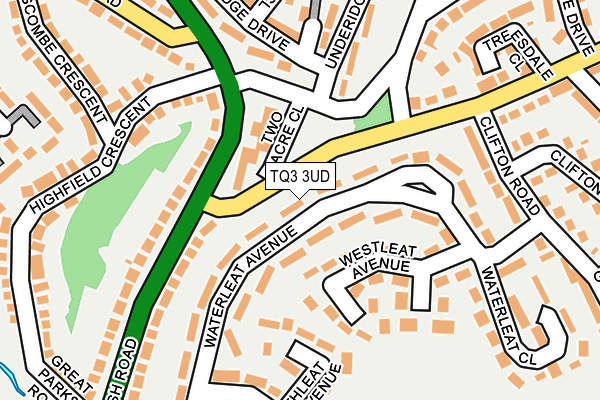 TQ3 3UD map - OS OpenMap – Local (Ordnance Survey)