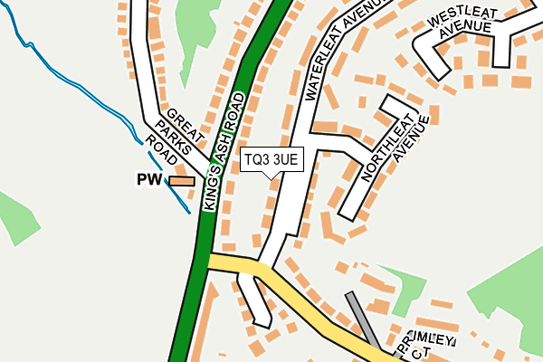 TQ3 3UE map - OS OpenMap – Local (Ordnance Survey)