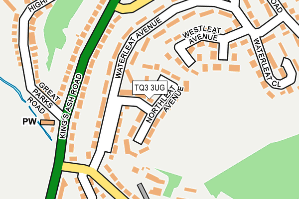 TQ3 3UG map - OS OpenMap – Local (Ordnance Survey)