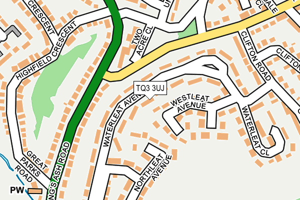 TQ3 3UJ map - OS OpenMap – Local (Ordnance Survey)