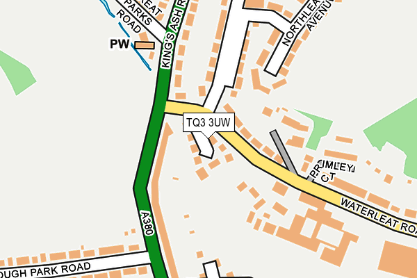 TQ3 3UW map - OS OpenMap – Local (Ordnance Survey)