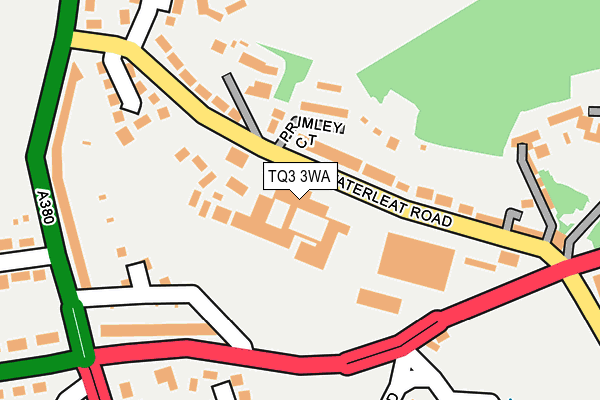 TQ3 3WA map - OS OpenMap – Local (Ordnance Survey)
