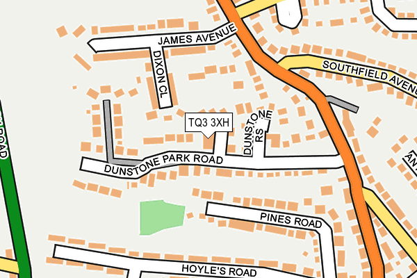 TQ3 3XH map - OS OpenMap – Local (Ordnance Survey)