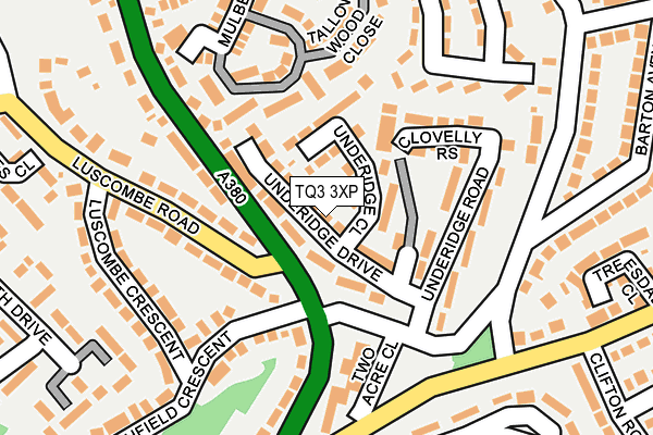 TQ3 3XP map - OS OpenMap – Local (Ordnance Survey)