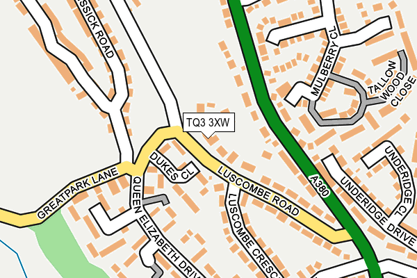 TQ3 3XW map - OS OpenMap – Local (Ordnance Survey)