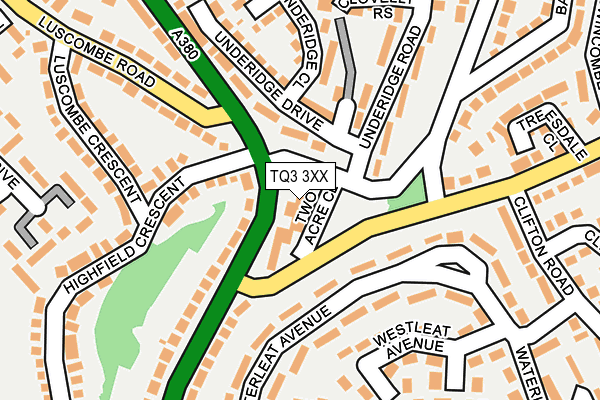 TQ3 3XX map - OS OpenMap – Local (Ordnance Survey)