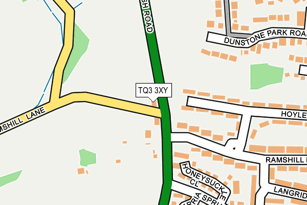 TQ3 3XY map - OS OpenMap – Local (Ordnance Survey)