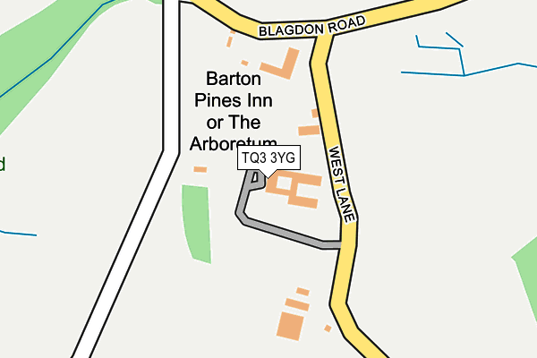 TQ3 3YG map - OS OpenMap – Local (Ordnance Survey)