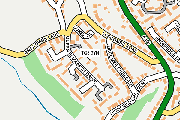 TQ3 3YN map - OS OpenMap – Local (Ordnance Survey)