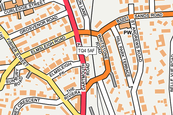 TQ4 5AF map - OS OpenMap – Local (Ordnance Survey)