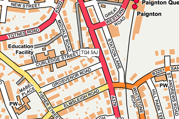 TQ4 5AJ map - OS OpenMap – Local (Ordnance Survey)