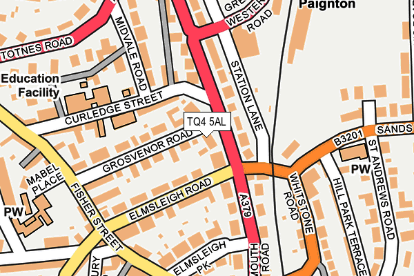 TQ4 5AL map - OS OpenMap – Local (Ordnance Survey)