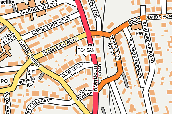TQ4 5AN map - OS OpenMap – Local (Ordnance Survey)