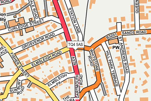 TQ4 5AS map - OS OpenMap – Local (Ordnance Survey)