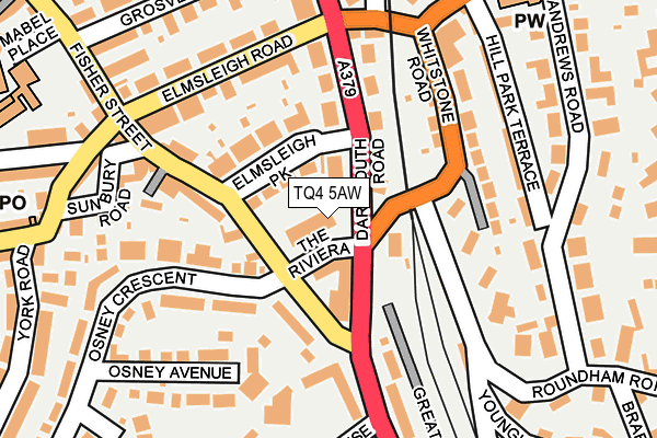 TQ4 5AW map - OS OpenMap – Local (Ordnance Survey)