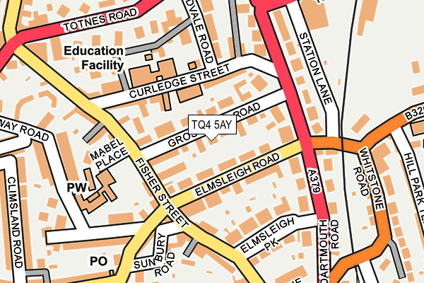 TQ4 5AY map - OS OpenMap – Local (Ordnance Survey)