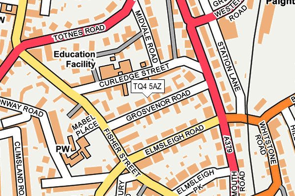 TQ4 5AZ map - OS OpenMap – Local (Ordnance Survey)