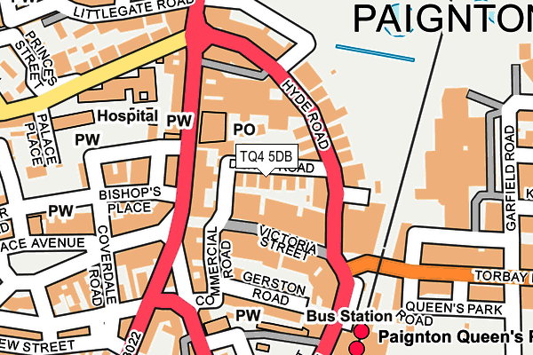 TQ4 5DB map - OS OpenMap – Local (Ordnance Survey)