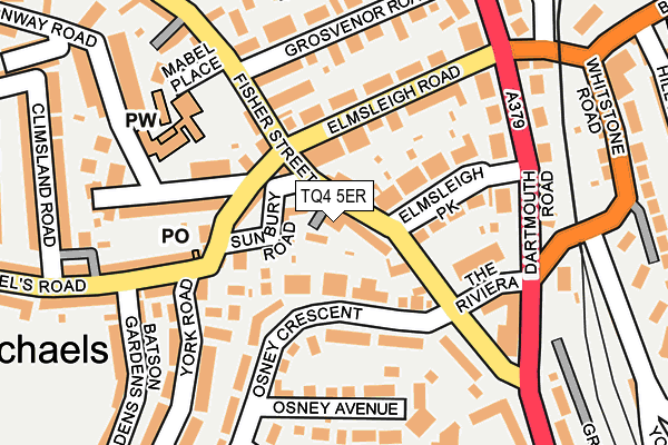 TQ4 5ER map - OS OpenMap – Local (Ordnance Survey)