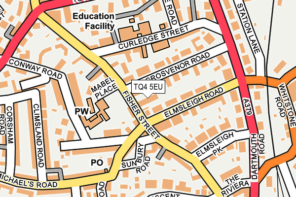 TQ4 5EU map - OS OpenMap – Local (Ordnance Survey)