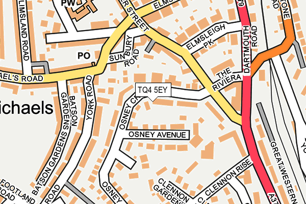 TQ4 5EY map - OS OpenMap – Local (Ordnance Survey)