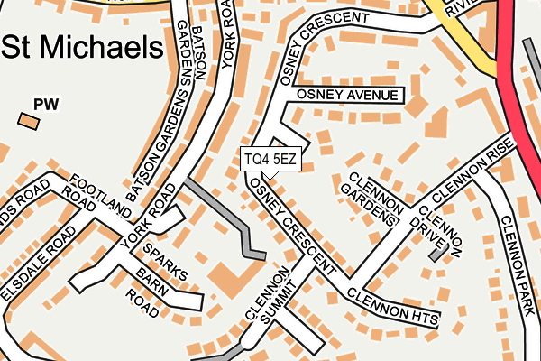 TQ4 5EZ map - OS OpenMap – Local (Ordnance Survey)