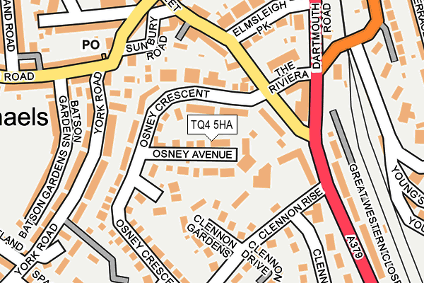 TQ4 5HA map - OS OpenMap – Local (Ordnance Survey)