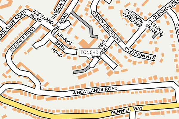 TQ4 5HD map - OS OpenMap – Local (Ordnance Survey)