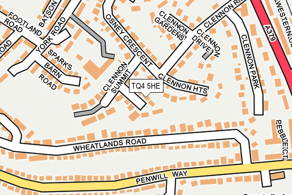TQ4 5HE map - OS OpenMap – Local (Ordnance Survey)