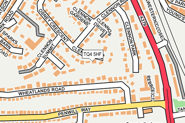 TQ4 5HF map - OS OpenMap – Local (Ordnance Survey)
