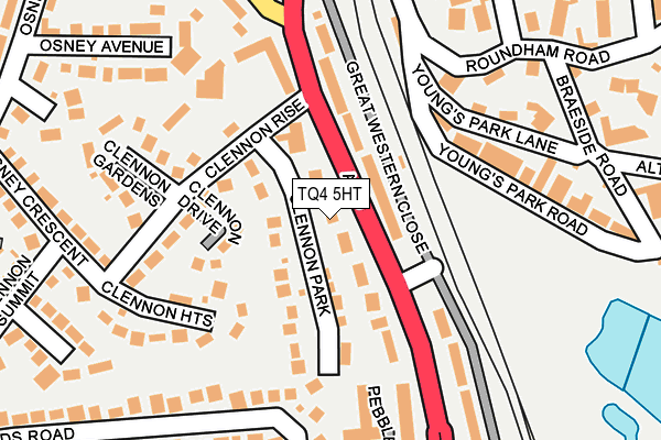 TQ4 5HT map - OS OpenMap – Local (Ordnance Survey)