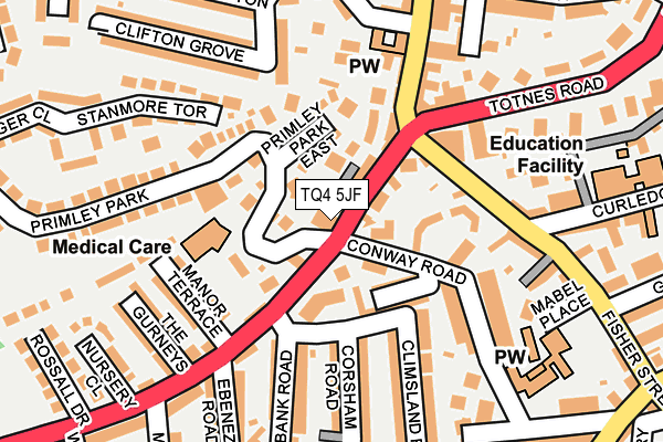 TQ4 5JF map - OS OpenMap – Local (Ordnance Survey)