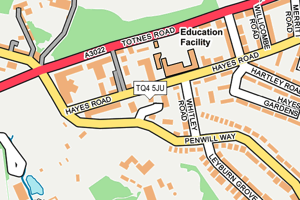 TQ4 5JU map - OS OpenMap – Local (Ordnance Survey)