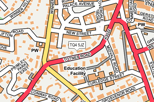 TQ4 5JZ map - OS OpenMap – Local (Ordnance Survey)
