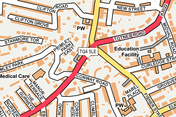 TQ4 5LE map - OS OpenMap – Local (Ordnance Survey)