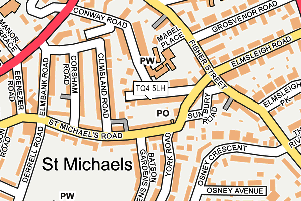 TQ4 5LH map - OS OpenMap – Local (Ordnance Survey)